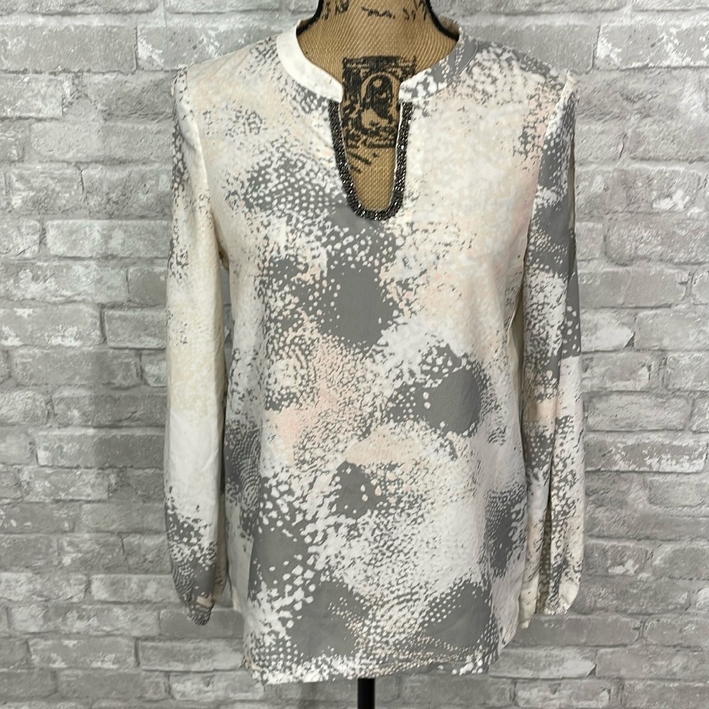 Juicy Couture Beaded Print Blouse